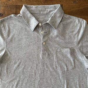 J. Crew Heather Gray Men's Short Sleeve Polo NWT!